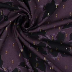 VISCOSE LUREX DIGITAL FLOWERS - VIOLET