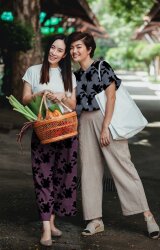 VISCOSE LUREX DIGITAL FLOWERS - VIOLET