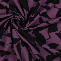 VISCOSE POPLIN STRETCH ABSTRACT - VIOLET