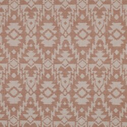 DOUBLE GAUZE JACQUARD AZTEC - COGNAC