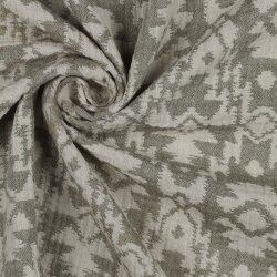 DOUBLE GAUZE JACQUARD AZTEC - ARMY GREEN