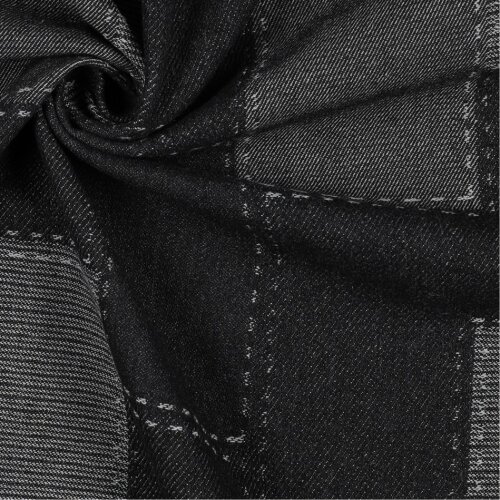 JEANS JACQUARD PATCHWORK - BLACK