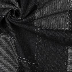 JEANS JACQUARD PATCHWORK - BLACK