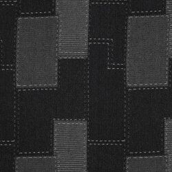 JEANS JACQUARD PATCHWORK - BLACK