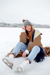 STEPPED WITH FUR - CAPPUCCHINO