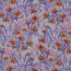Viskose Popeline orange Blumen - helllila