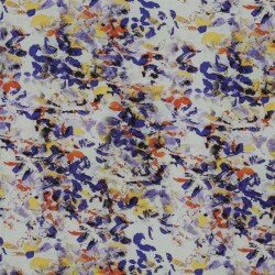 Viskose Popeline abstrakte Kunst - blau
