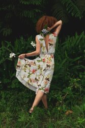 Viskose Popeline softpinke Blumen - creme