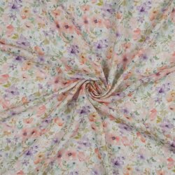 VISCOSE DOBBY FLOWERS - PASTEL
