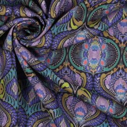 VISCOSE LUREX LEAVES - VIOLET