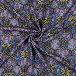 VISCOSE LUREX LEAVES - VIOLET