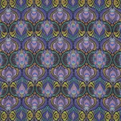 VISCOSE LUREX LEAVES - VIOLET