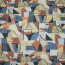 Viskose Popeline Geometrische Kunst - blau