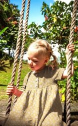 Musselin Punkte - blassgelb