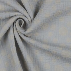 DOUBLE GAUZE JACQUARD DOTS - LIGHT BLUE