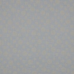 DOUBLE GAUZE JACQUARD DOTS - LIGHT BLUE