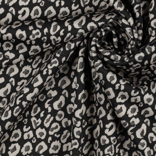 JACQUARD DE PUNTO LEOPARDO - NEGRO