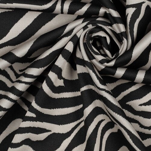 GEBREIDE JACQUARD ZEBRA - ZWART