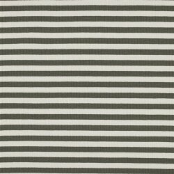 Rippenjersey Gestreift - gurkengrün