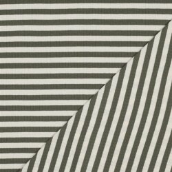 Rippenjersey Gestreift - gurkengrün