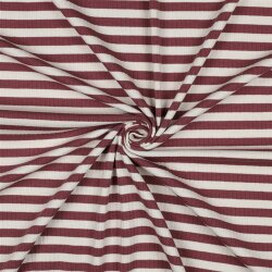 Rippenjersey Gestreift - beere