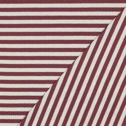 Rippenjersey Gestreift - beere