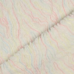Kunstfell mit TULE - creme