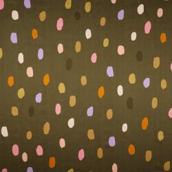 COTTON SATIN SUMMER SPOT - MOSS GREEN