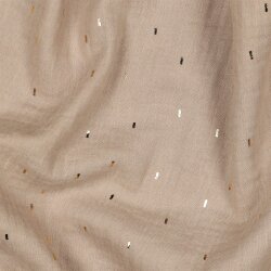 Musselin Gold Striche - beige