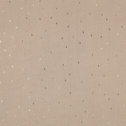 Musselin Gold Striche - beige