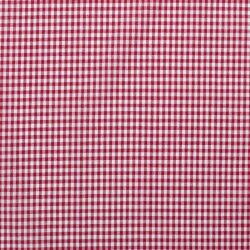 Baumwollpopeline garngefärbt - Vichy Karo 5mm rot