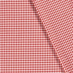Baumwollpopeline garngefärbt Vichy Karo 5mm - rot