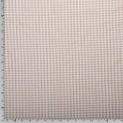 Cotton poplin yarn dyed Vichy check 5mm - beige