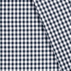 Cotton poplin yarn-dyed - Vichy check 10mm midnight blue