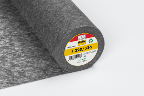 Vlieseline - Vlieseinlage F220, grafit 90cmx