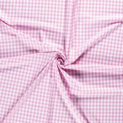 Cotton poplin yarn dyed - Vichy check 10mm girlie pink