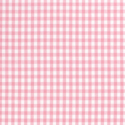Cotton poplin yarn dyed - Vichy check 10mm pink
