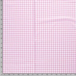 Cotton poplin yarn dyed - Vichy check 10mm pink