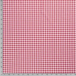 Cotton poplin yarn-dyed - Vichy check 10mm red