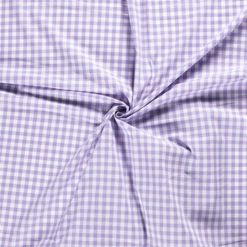 Hilo de popelina de algodón teñido - Vichy check 10mm lila