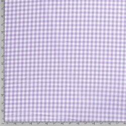 Popelina de algodón teñida en hilo - cuadros vichy 10mm lila