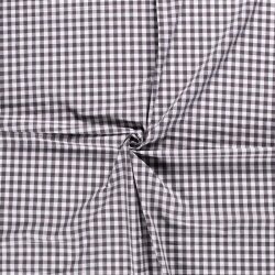 Cotton poplin yarn-dyed - Vichy check 10mm steel grey