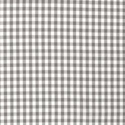 Cotton poplin yarn-dyed - Vichy check 10mm dark grey