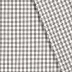 Cotton poplin yarn-dyed - Vichy check 10mm dark grey