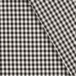 Bavlněný popelín barvený přízí - Vichy check 10mm black