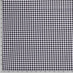 Baumwollpopeline garngefärbt - Vichy Karo 10mm schwarz