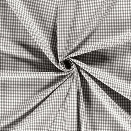 Cotton poplin yarn dyed Vichy check 5mm - rust