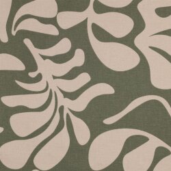 Canvas vintage Blätter - dunkeloliv