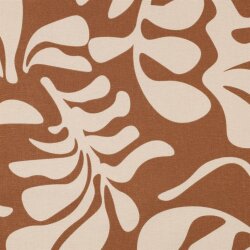 Canvas Vintage Blätter - hellbraun