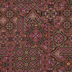 Canvas Digital orientalisches Mosaik - dunkelrot